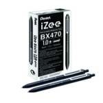 Pentel iZee R Blpt Pen 1.0 Blk Pk12