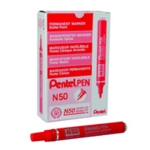 Pentel N50 Bullet Marker Red Box 12