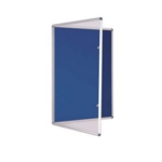 Premium Tamperproof Lockable Notice Board 600 X 900mm Blue