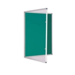 Premium Tamperproof Lockable Notice Board 600 X 900mm Green