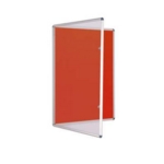 Premium Tamperproof Lockable Notice Board 900 X 900mm Red