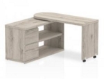 Pivot-Smart Storage Desk 1300mm Grey Oak