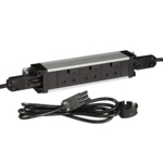 Underdesk Power Extension w/ 3 Sockets, 2m Cable