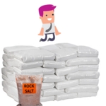 Brown Rock Salt - PALLET 40 bags (~25Kg each)