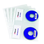 Rexel Nyrex CD/DVD Pocket Clear Pk5