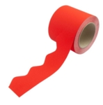 Border Rolls (Poster Paper) Scalloped Red 57mm x 100m
