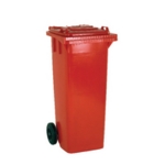 2 Wheel Refuse Container Red 140L