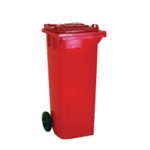 2 Wheel Refuse Container Red 360L