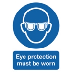 Signslab A4 Eye Prot M/B/Worn PVC