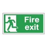 Fire Exit Left 150x300mm S/A E96A/S