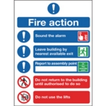 Safety Sgn Fire Action Symbols A4 Sa