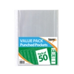 A4 Punched Pockets 10x50 Pk500