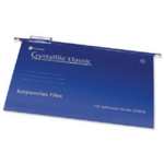Rexel Crystalfile Susnfile Blue Pk50