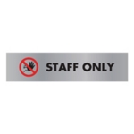 Acryl Sign Staff Only Alum