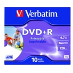 Verbatim DVD+R 16x Ink Printable 43508