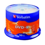 Verbatim DVD-R 16x Pk50 43548