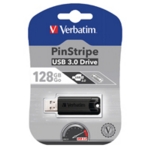 128Gb Black Pinstripe USB 3.0 Drive