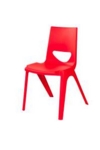 Chevron One Piece Classroom Chair 430mmH Cherry Red