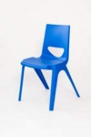 Chevron One Piece Classroom Chair 430mmH Royal Blue