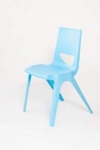 Chevron One Piece Classroom Chair 430mmH Sky Blue