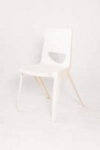Chevron One Piece Classroom Chair 460mmH Pure White