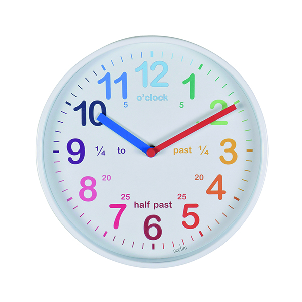Acctim Wickford Time Teach Clock Wht