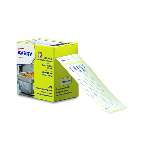 Avery Printed Food Trace Label Pk300