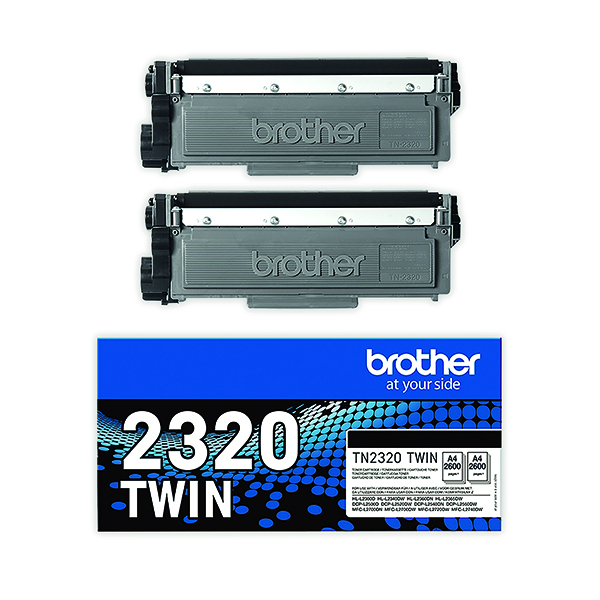 Brother TN2320 Toner Twin Pack Black