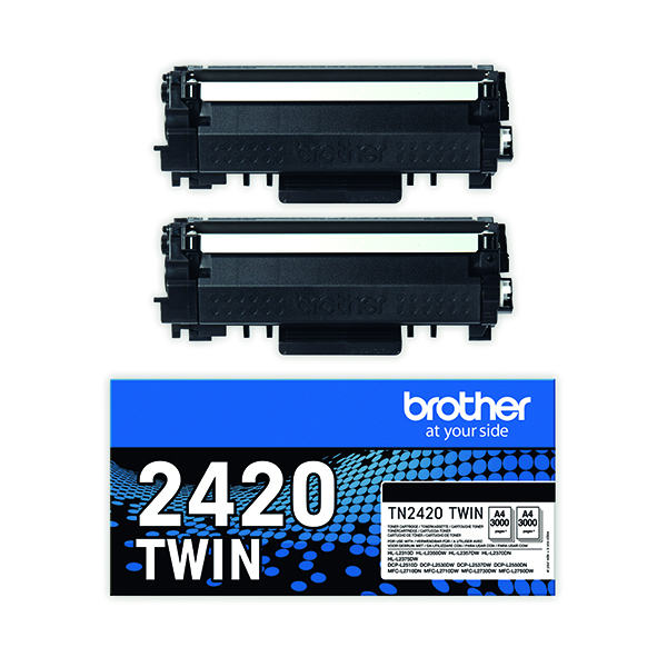 Brother TN2420 Toner Twin Pack Black