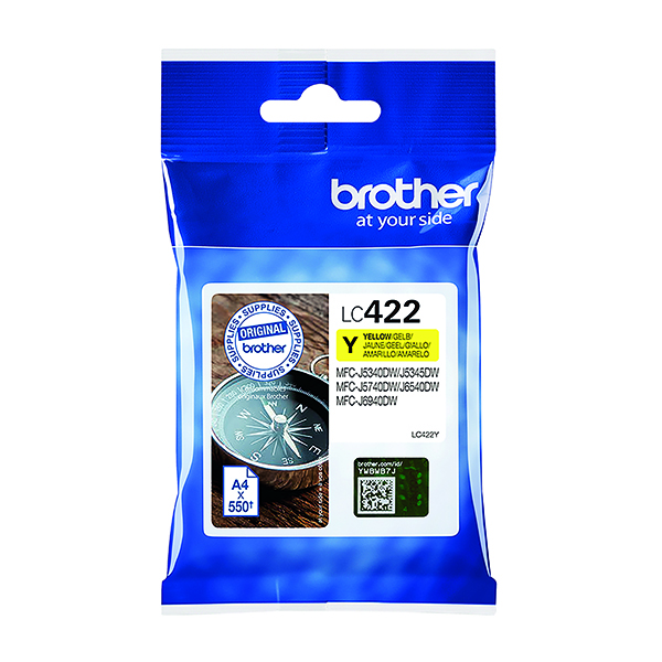 Brother Ink Cartridge Yellow LC422Y