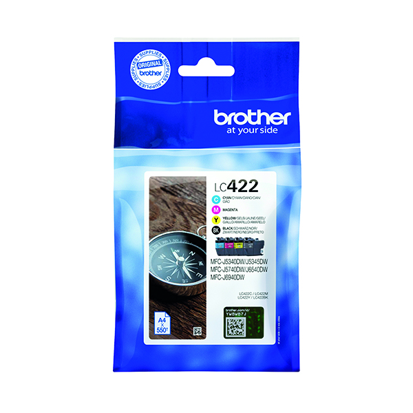 Brother LC422 Ink Cart CMYK LC422VAL