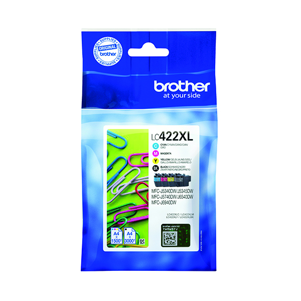 Brother LC422XL Ink CMYK LC422XLVAL