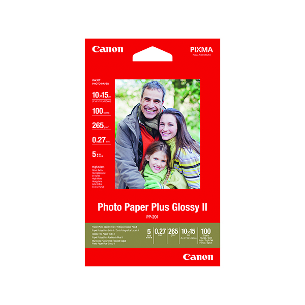 Canon Photo Paper+ PP-201 4x6 Pk100