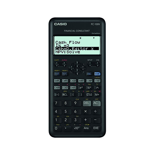 Casio FC-100V-2 Financial Calc Black