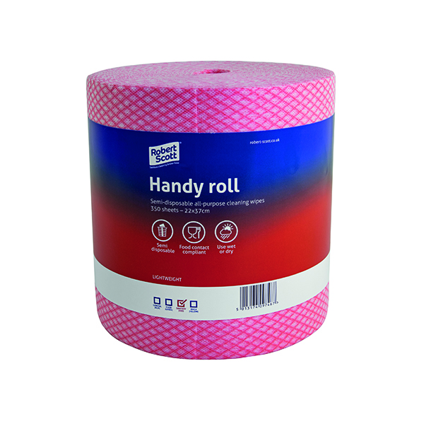 Robert Scott Handy Roll 350 Shts Red Pk2