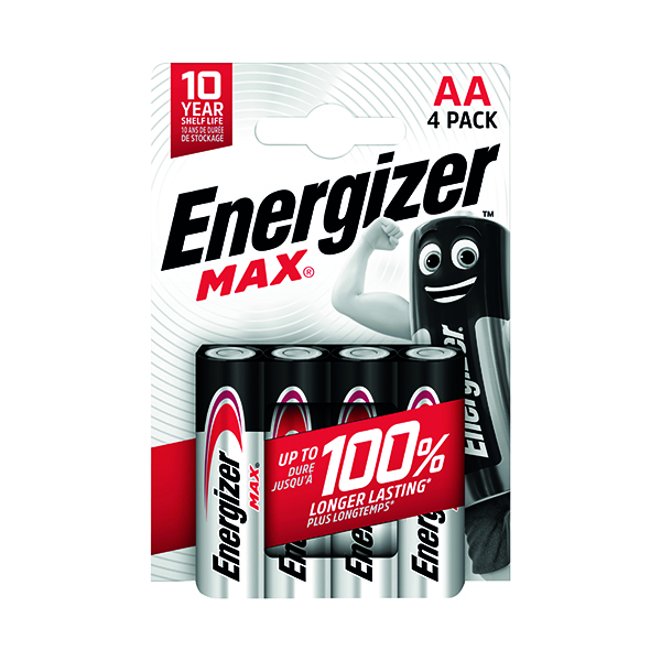 Energizer Max AA Battery Pk4