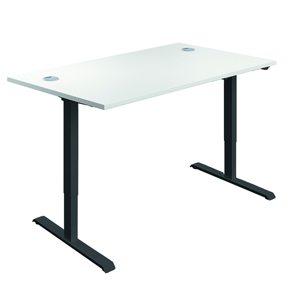 Jemini Sit/Stand Desk 1200x800mm Wht