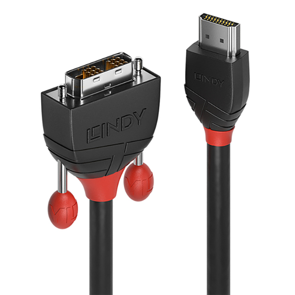 Lindy HDMI to DVI-D Cable 1m Blk