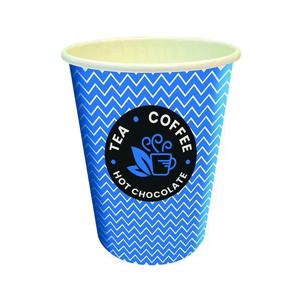 Cup 12oz Hot Drink Blue Pk50
