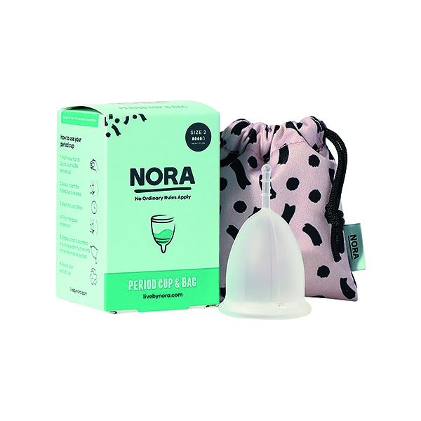 NORA Reusable Period Cup/Bag Lrg Pk8