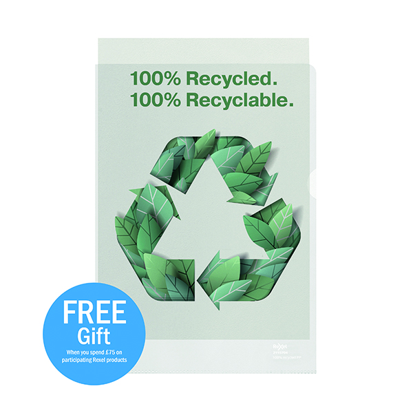 Rexel 100% Recycled A4 Folder Pk100