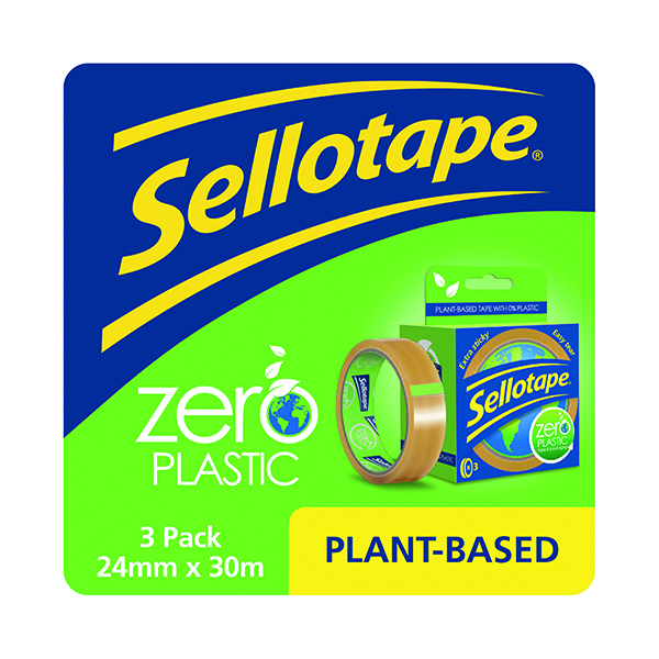 Sellotape Zero Plastic 24mmx30m Pk3