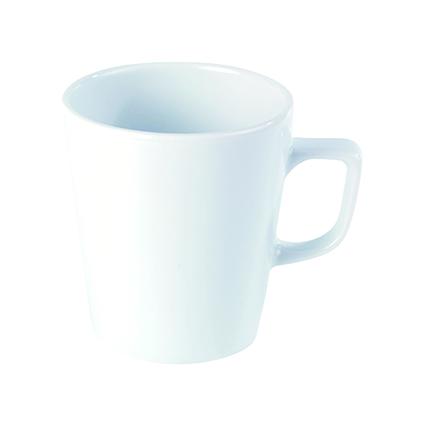 Genware Latte Mug 12oz White Pk12
