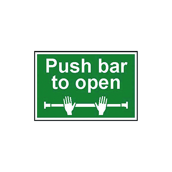 Spectrum Saf Sign Push Bar To Open