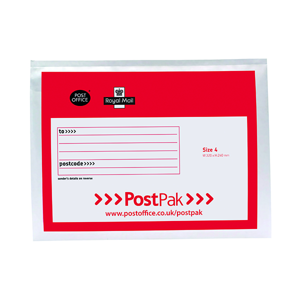 Postpak Bubble Envelope Size 4 Pk100