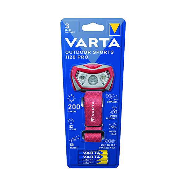 Varta Outdr Sprts H20 Pro Head Torch