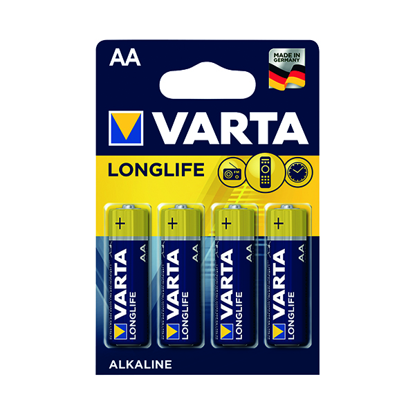 Varta Longlife AA Battery Pk4