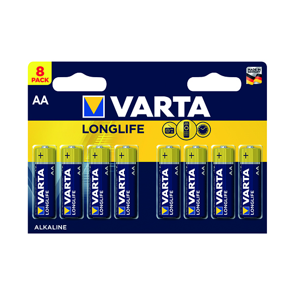 Varta Longlife AA Battery Pk8