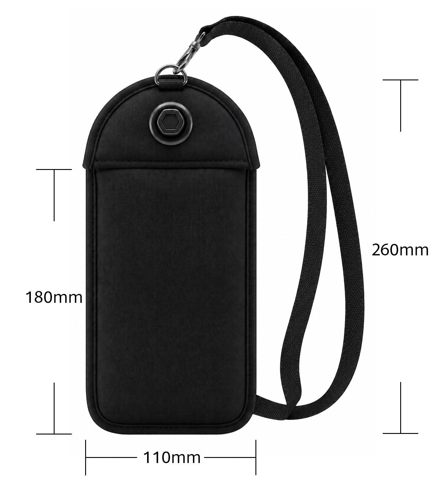 Lockable mobile phone pouch measurements